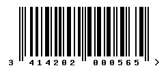 upc 3414202000565 barcode image