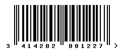 upc 3414202001227 barcode image