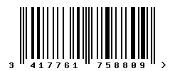 EAN barcode 3417761758809
