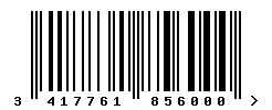 EAN barcode 3417761856000