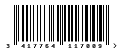 EAN barcode number 3417764117009