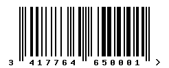 upc 3417764650001 barcode image