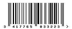 EAN barcode number 3417765033223