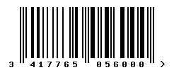 EAN barcode number 3417765056000