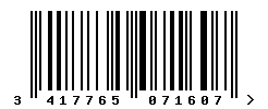 upc 3417765071607 barcode image
