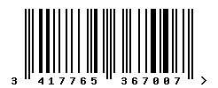 EAN barcode 3417765367007