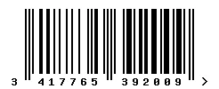 EAN barcode 3417765392009