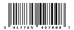EAN barcode 3417765427008