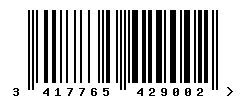 EAN barcode 3417765429002