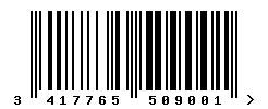 EAN barcode 3417765509001
