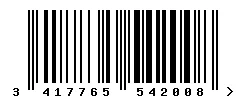 EAN barcode 3417765542008