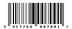 EAN barcode 3417766007001