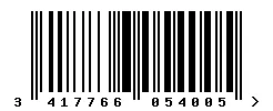 EAN barcode 3417766054005