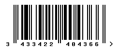 EAN barcode number 3433422404366