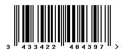 EAN barcode number 3433422404397