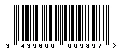 3439600009897 barcode