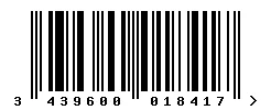 3439600018417 barcode
