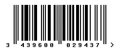 3439600029437 barcode