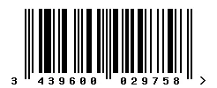 3439600029758 barcode
