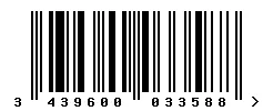 3439600033588 barcode