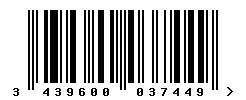 3439600037449 barcode