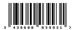 3439600039931 barcode
