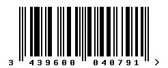 3439600040791 barcode