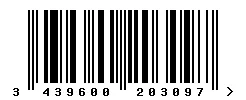 3439600203097 barcode