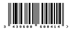 3439600600414 barcode