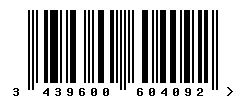 3439600604092 barcode