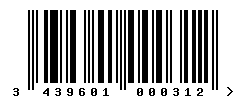 EAN barcode number 3439601000312
