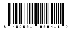 EAN barcode number 3439601000411