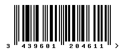 upc 3439601204611 barcode image