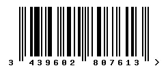 3439602807613 barcode