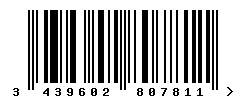 upc 3439602807811 barcode image