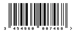 3454960007468 barcode