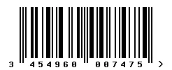 3454960007475 barcode