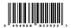 3454960022522 barcode