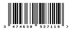 EAN barcode 3474630527119