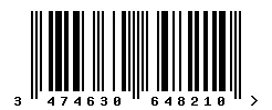 EAN barcode 3474630648210