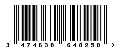 EAN barcode 3474630648258