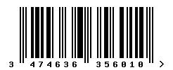 EAN 3474636356010 barcode image