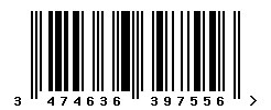 EAN barcode 3474636397556