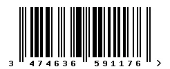 EAN 3474636591176 barcode image