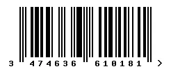 EAN barcode 3474636610181