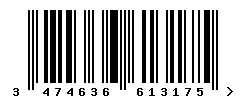EAN 3474636613175 barcode image