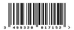 3499320017152 barcode