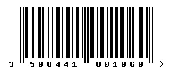 EAN barcode 3508441001060