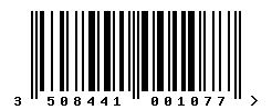 EAN barcode 3508441001077