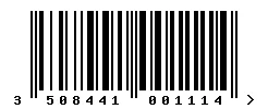 EAN barcode 3508441001114